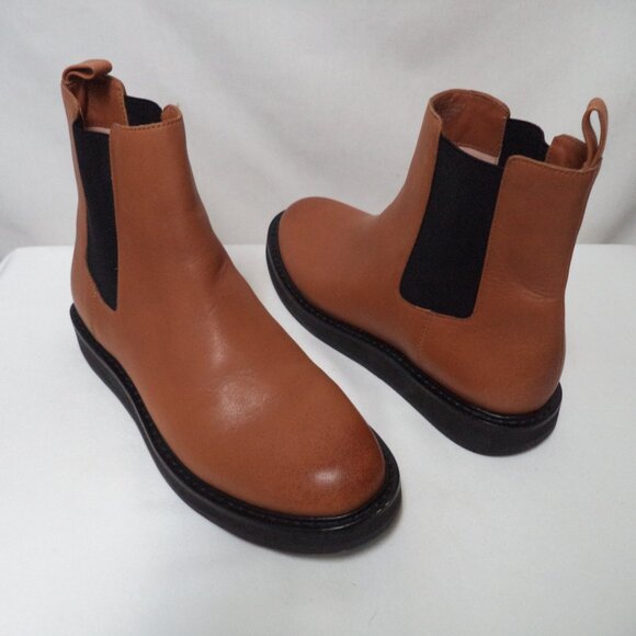 J. Crew Brown Ankle Booties with Black Sole - Picture 1 of 10